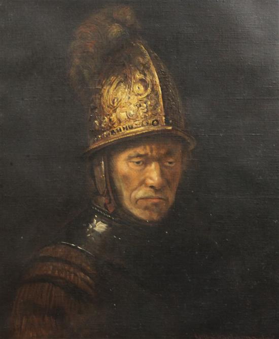 Wilfred Donaldson after Rembrandt The Man with the Golden Helmet 30.5 x 24in.